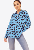 Blue Large Scale Dalmatian Oversized Shirt