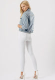 Plus Size Light Wash Blue Denim Jacket