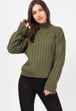 Khaki Turtle Neck Knitted Jumper