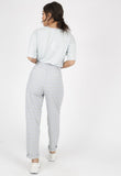 Grey Pastel Check Trouser with Mockhorn Buckle Detail