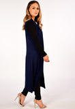 Navy Lightweight Sleeveless Duster Jacket