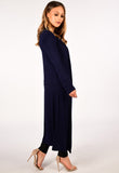 Navy Lightweight Long Sleeve Duster Jacket