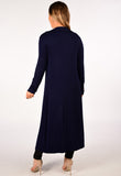 Navy Lightweight Long Sleeve Duster Jacket