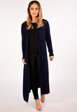 Navy Lightweight Long Sleeve Duster Jacket