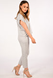 Grey Short Sleeve Baggy Comfy Boxy Loungewear 2 Piece Set