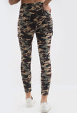 Army Camouflage Skinny Stretch Cargo Jeans