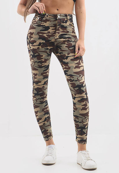 Camouflage Skinny Stretch Jeans