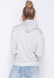 Grey Drawstring Hooded Sweatshirt