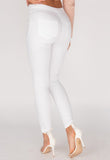 White Knee Slash High Waisted Jeggings