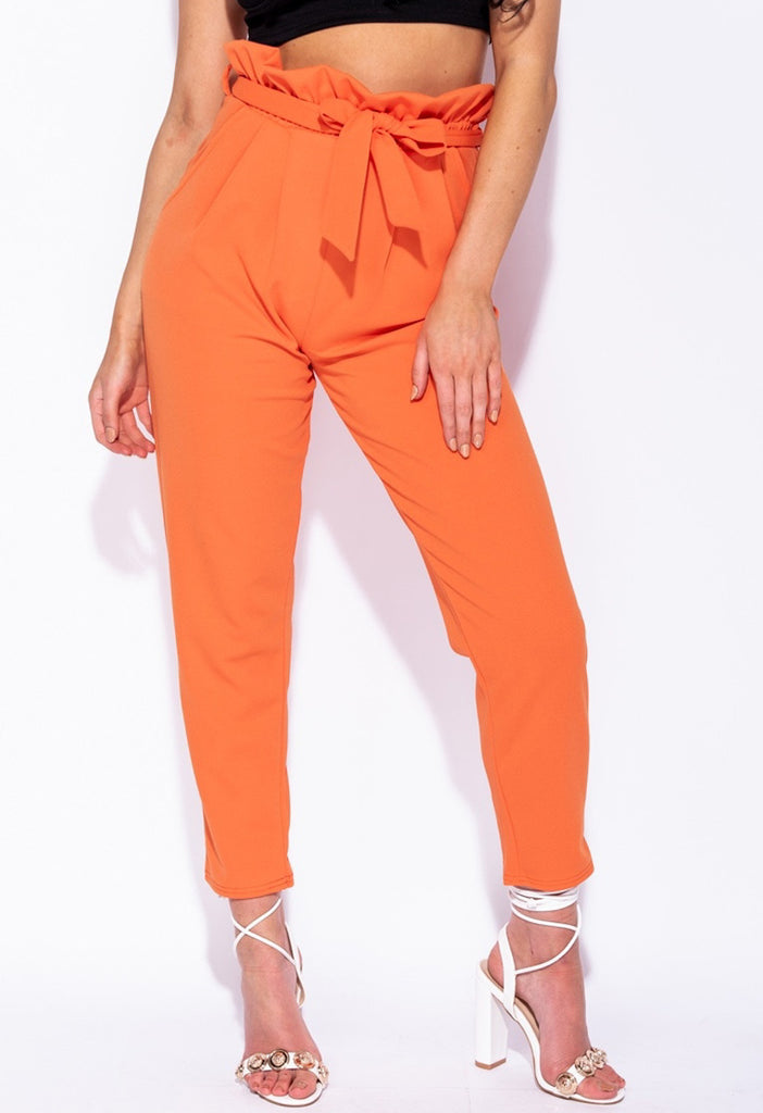 Child girl spicy orange paperbag pants : buy online - Trousers, Jeans |  DPAM International Website