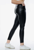 Black PU High Waist Skinny Fit Jeans