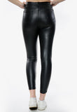 Black PU High Waist Skinny Fit Jeans