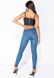 Mid Blue High Waisted Skinny Jeggings