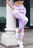 Lilac Tie Dye Draw Cord Jogger Bottoms