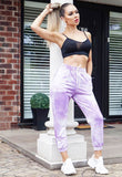 Lilac Tie Dye Draw Cord Jogger Bottoms