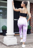 Lilac Tie Dye Draw Cord Jogger Bottoms