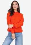 Red Soft Cable Long Sleeve Knit Jumper