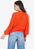 Red Soft Cable Long Sleeve Knit Jumper