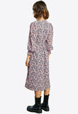 Multi Floral Tie Waist Midi Wrap Dress