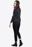 Black Long Sleeves Cotton Top