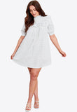 White With Black Dot Cotton Mini Dress