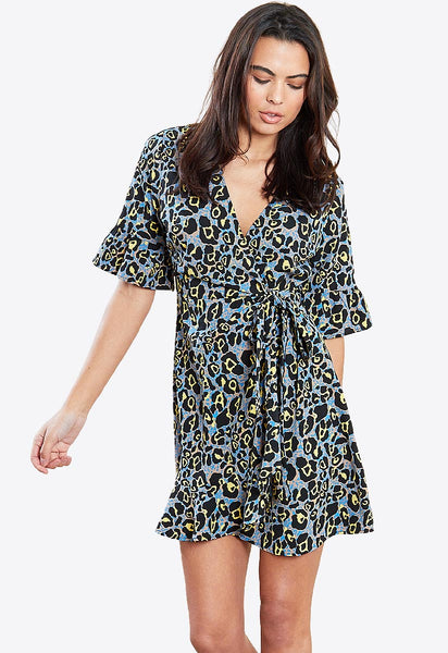 Multi Wrap Frill Mini Dress