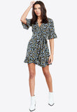 Multi Wrap Frill Mini Dress