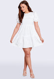 White Poplin Smock Mini Dress