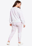 Petite Pastel Tie Dye Ruffle Sweat Tracksuit