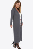 Charcoal Lightweight Long Sleeve Duster Jacket