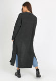 Charcoal Oversized Knitted Cardigan