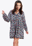 Multi Ditsy Print Smock Mini Dress