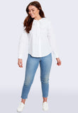 White Cotton Poplin Collar Shirt