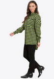 Green Oversized Check Shirt