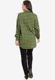 Green Oversized Check Shirt