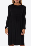 Black Frankie Flared Swing Midi Dress