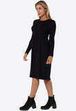 Black Frankie Flared Swing Midi Dress