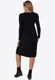 Black Frankie Flared Swing Midi Dress