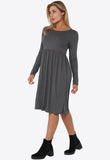 Charcoal Frankie Flared Swing Midi Dress