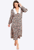 Multi Broderie Collar Midi Dress