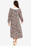 Multi Broderie Collar Midi Dress