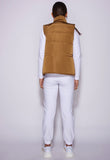 Olive Double Breasted Patch Pocket Padded Gilet