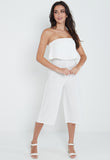 White Bardot Jumpsuit