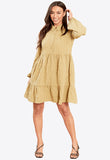 Olive Smock Shirt Mini Dress