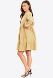 Olive Smock Shirt Mini Dress