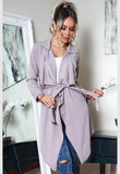 Grey Annabelle Waterfall Belted Jacket