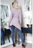 Grey Annabelle Waterfall Belted Jacket