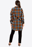 Black Oversized Check Shirt Dress