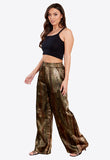 Khaki Wide Leg Elasticated Waist Pants